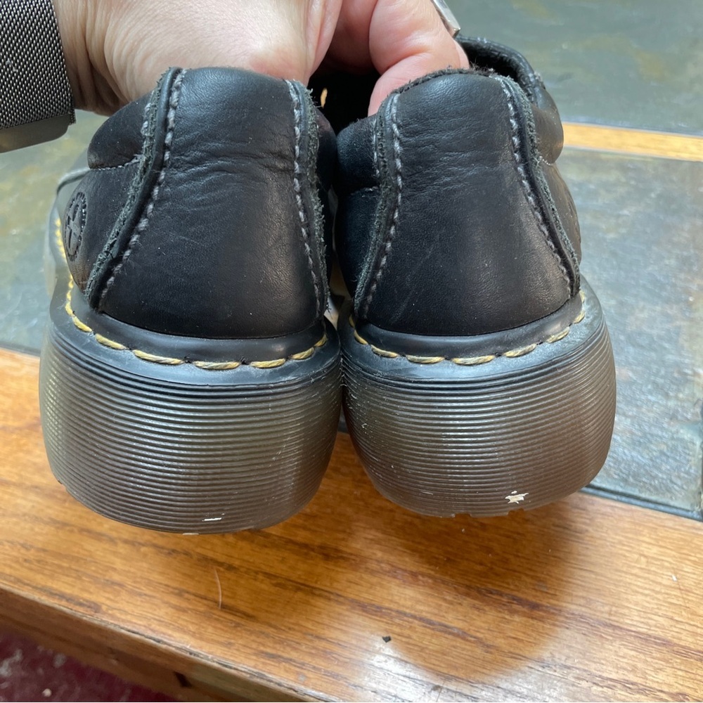 Vintage Dr. Martens 12283 Black Pebbled Leather Daisy Platform Chunky 90s Size 8 - Picture 3 of 6